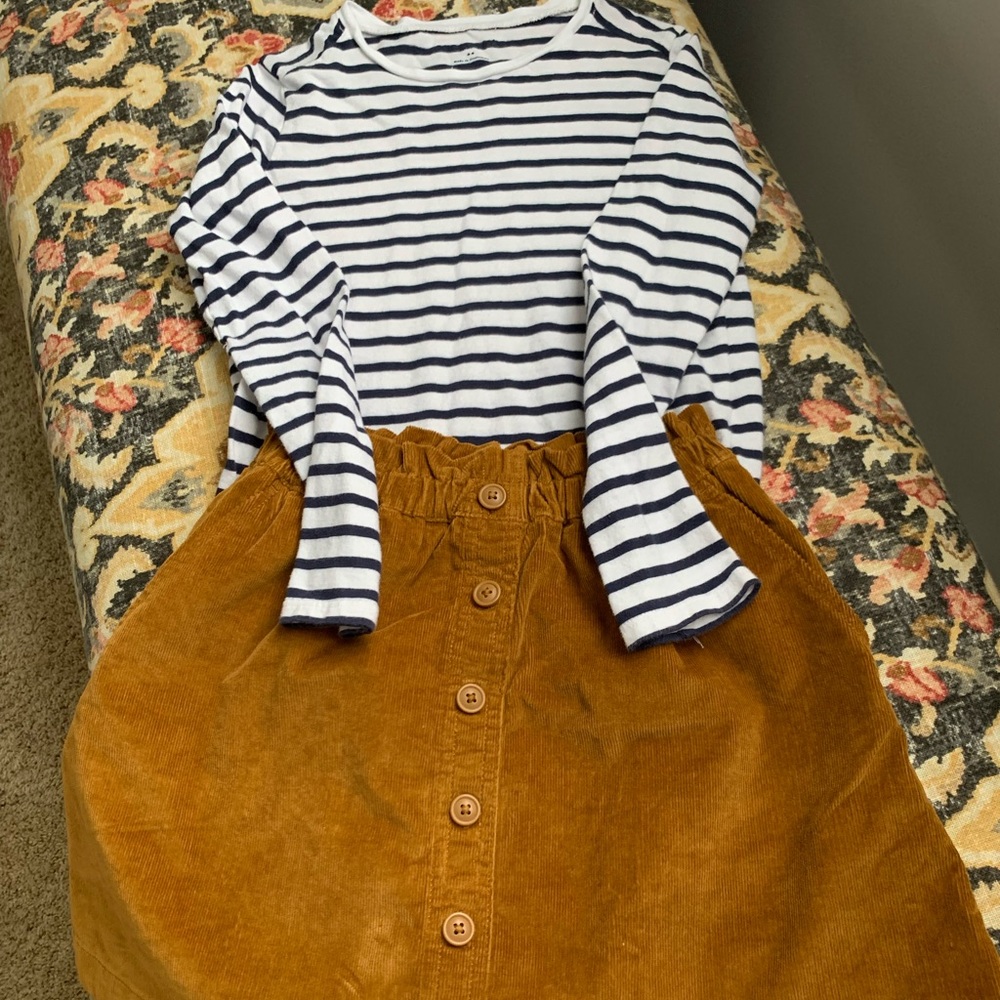 Crewcuts bundle girls corduroy skirt and shirt
